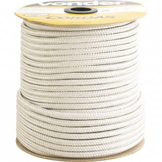 Corda multifilamento tran�ada, 12 mm x 111 m,  branca, VONDER