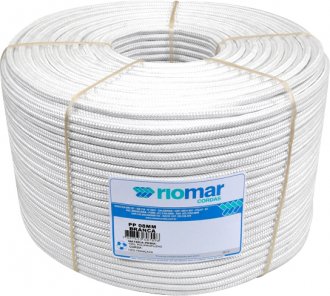 Corda multifilamento tran�ada, branca, 8 mm x 382 m, 43208061 RIOMAR