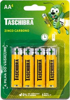 Pilha pequena (AA), 4 pe�as, 13070024 TASCHIBRA
