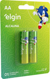 Pilha alcalina pequena (AA) 1,5 V, 2 pe�as, ELE000000082152 ELGIN