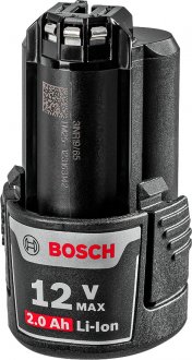 Bateria 12 V, �ons de l�tio, 2,0 Ah, para ferramentas port�teis, GBA 2608000723, BOSCH