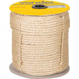 Corda de sisal 10 mm x 140 m, 3 pernas, VONDER