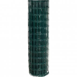 Tela alambrado, verde, malha 10 cm x 5 cm, fio 2,5 mm, com 1,5 m x 25 m (altura x comprimento), VONDER
