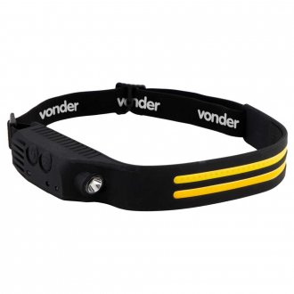 Lanterna de LED para cabe�a, recarreg�vel, LED COB e LED SMD, LCV 403 VONDER