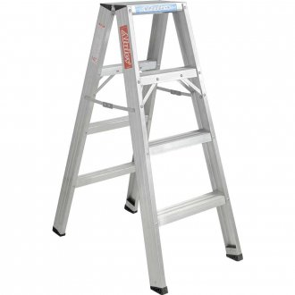 Escada de abrir, em alum�nio, uso profissional, 4 degraus, 120 cm, 4 degraus, ALULEV