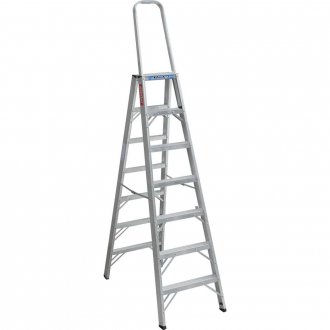 Escada de abrir, em alum�nio, uso profissional, 7 deraus, 210 cm, com al�a de apoio,  AP207, ALULEV