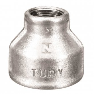 Luva de ferro galvanizado com redu��o, 1