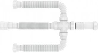 Sif�o extensivo universal, triplo, branco, 750mm comprimento, 030406, BLUKIT