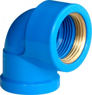 Joelho 90� sold�vel em PVC com bucha de lat�o rosc�vel, 25 mm x 3/4