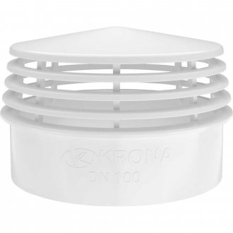 Terminal de ventila��o para tubula��o de esgoto, DN 75, em PVC branco, 1166 KRONA