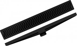 Ralo linear com grelha, modelo seco, preto, 50 cm, 20102120 PLASTILIT