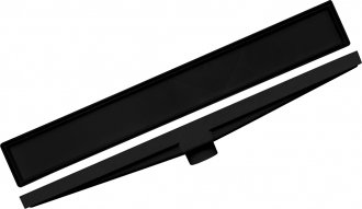 Ralo linear invis�vel, modelo seco, preto, 50 cm, 20102128 PLASTILIT