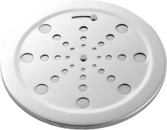Grelha/Tampa para ralo 150,0 mm, redondo, em a�o inox, com fecho, 291816, BLUKIT