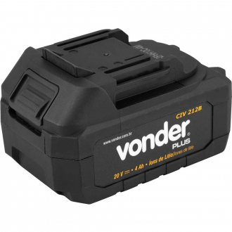 Bateria 20,0 V, �ons de l�tio, 4,0 Ah, para CIV 122B, CIV 124CB, CIV 212B, CIV 234B e CIV 342B VONDER PLUS