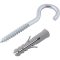 Gancho 4,8 mm x 70 mm, com bucha de nylon 10 mm, G 10, VONDER