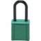 Cadeado com haste e corpo em pl�stico, Express, haste 38 mm, verde, 78675 BRADY