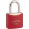 Cadeado de lat�o, corpo plastificado, 25,0 mm, vermelho, 51016411, PADO
