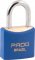 Cadeado de lat�o, corpo plastificado, 25 mm, Azul, PADO