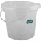 Balde pl�stico, graduado, 8 litros, transparente, PLASVALE