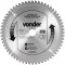 L�mina de serra circular com v�dea, para alum�nio, 185 mm x 20 mm x 60 dentes, VONDER