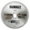 L�mina de serra circular com v�dea, para alum�nio, 254 mm x 30 mm x 100 dentes, DEWALT