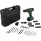Parafusadeira/furadeira de impacto a bateria, 12 V, fonte bivolt autom�tica, jogo com 74 acess�rios, PFD 074 DWT