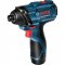 Chave de impacto, bateria 12 V, encaixe de 1/4