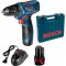 Parafusadeira/furadeira a bateria, 12 V 2,0 ah, carregador bivolt autom�tico, GSR 120 LI, BOSCH