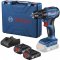 Parafusadeira/furadeira a bateria, 18 V   2.0 ah, carregador bivolt autom�tico, com 2 baterias, GSR 185 LI BOSCH