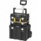 Caixa pl�stica para ferramentas 3 m�dulos, com rodas e al�a, 