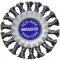 Escova circular, 115 mm x 13 mm x 22mm, tran�ada em a�o inox ABRASFER