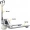 Paleteira hidr�ulica, 2,5 toneladas (2,5 tf), 1.150 mm x 685 mm, em a�o inox parcial, roda dupla de nylon, PIN 258, VONDER