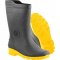 Bota de PVC preta e amarela, cano m�dio, sem forro, 45/46, VONDER PLUS