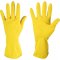 Luva de l�tex, tamanho G, 32 cent�metros, cor amarela, antiderrapante, com forro, IMBAT