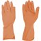 Luva de l�tex, tamanho P, cor laranja, antiderrapante, com forro, modelo Plus, SANRO