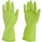 Luva de l�tex, tamanho M, cor verde, antiderrapante, com forro, modelo Top, SANRO