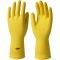 Luva de l�tex, tamanho P, cor amarela, antiderrapante, com forro, modelo Light, SANRO