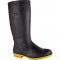 Bota de PVC cano longo, tamanho 44/45, sem forro, preta e amarela, BPCL40 VULCABRAS