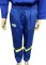 Cal�a de seguran�a para eletricista, azul com faixa refletiva verde, tamanho P, 9437, UNIFORMANN