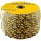 Corda multifilamento tran�ada 10,0 mm x 190 m, preta e amarela, em carretel, VONDER