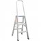 Escada de abrir, em alum�nio, uso profissional, 3 degraus, 90 cm, com al�a de apoio, AP203, ALULEV