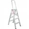 Escada de abrir, em alum�nio, uso profissional, 4 degraus, 120 cm, com al�a de apoio, AP204, ALULEV
