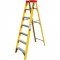 Escada de fibra tesoura pr�tica, 6 degraus, para eletricista, EFP9901 BOTAFOGO