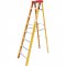 Escada de fibra tesoura pr�tica, 7 degraus, para eletricista, EFP9902 BOTAFOGO