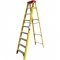 Escada de fibra tesoura pr�tica, 8 degraus, para eletricista, EFP9903 BOTAFOGO