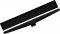 Ralo linear invis�vel, modelo seco, preto, 50 cm, 20102128 PLASTILIT